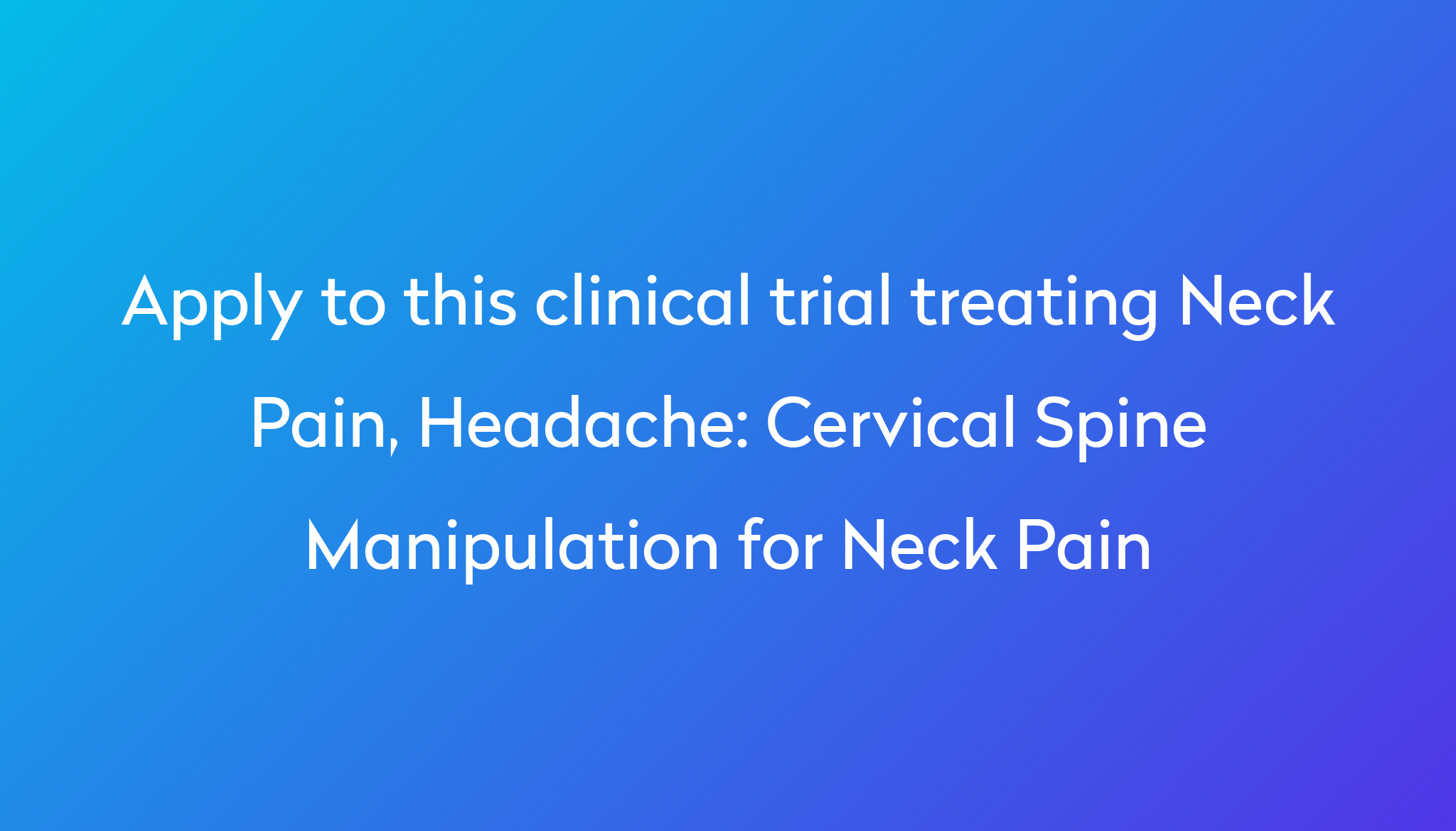 cervical-spine-manipulation-for-neck-pain-clinical-trial-2023-power